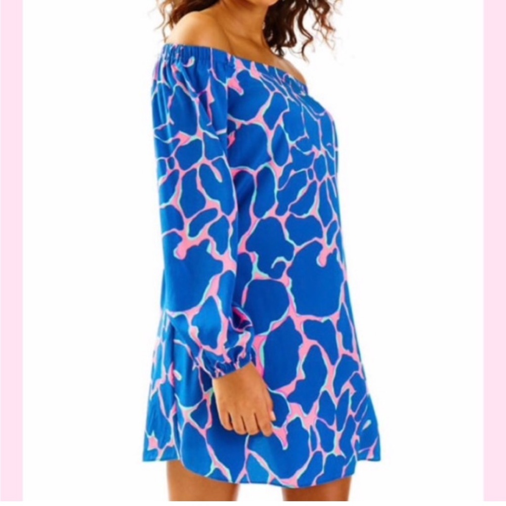 Lilly Pulitzer Adira Dress in Tiki Pink Broken Shaker Small